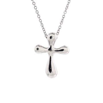 Tiffany & Co. Elsa Peretti Cross Pendant Necklace Platinum Large