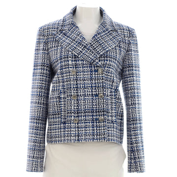 Chanel Women's CC Button Double Breasted Jacket Tweed
