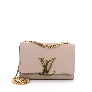 Louis Vuitton Chain Louise Clutch Leather MM Neutral 2052201