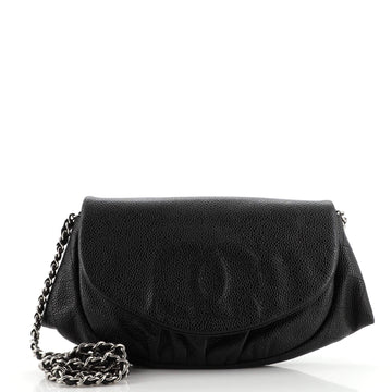 Chanel Half Moon Wallet on Chain Caviar