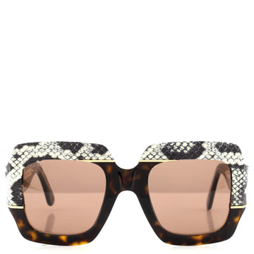 Gucci Interlocking G Square Sunglasses Acetate and Snakeskin