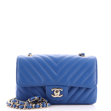 Chanel Classic Single Flap Bag Chevron Lambskin Mini