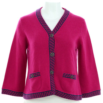 Chanel Women's V-Neck Button Cardigan Cashmere