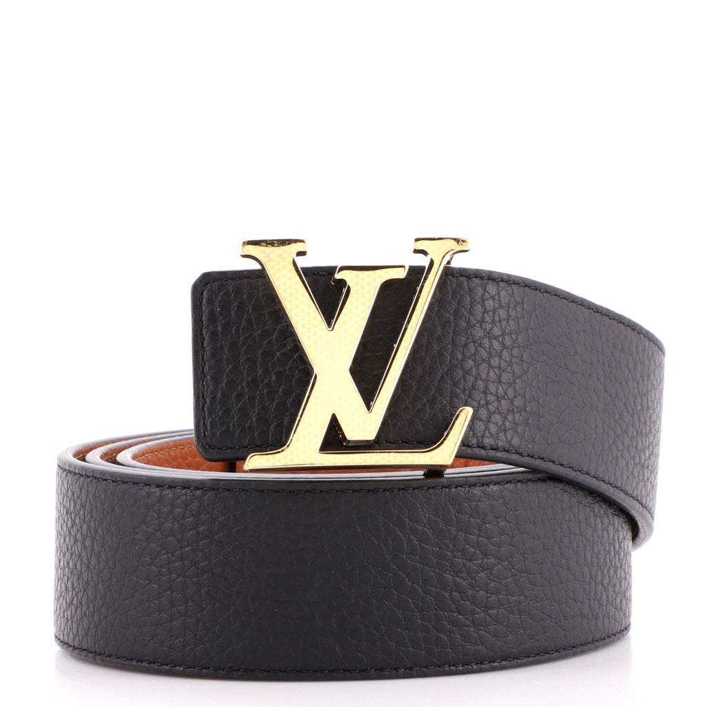 Louis Vuitton LV Initiales Reversible Belt Taurillon Leather Wide Black  2053132