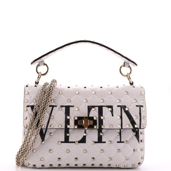 Valentino Garavani VLTN Rockstud Spike Flap Bag Quilted Leather Medium