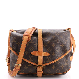 Louis Vuitton Saumur Handbag Monogram Canvas 30