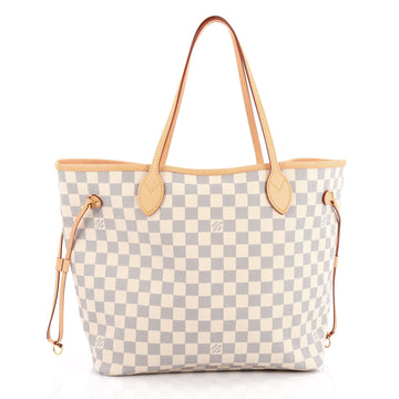 Louis Vuitton Neverfull NM Tote Damier MM White 2053601