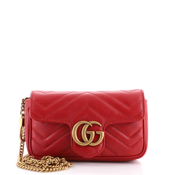 Gucci GG Marmont Flap Bag Matelasse Leather Super Mini