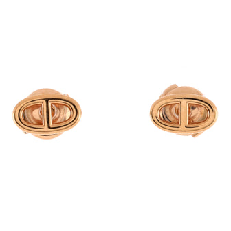 Hermes Chaine d'Ancre Stud Earrings 18K Rose Gold Very Small
