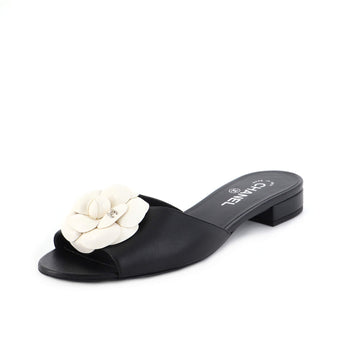 Chanel Women's Camellia Mule Sandals Leather