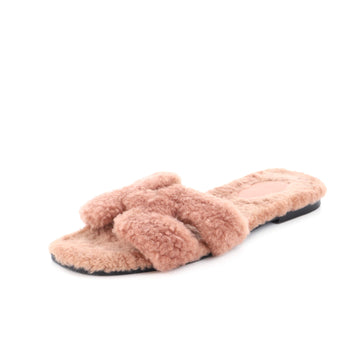 Hermes Women's Oran Sandals Shearling