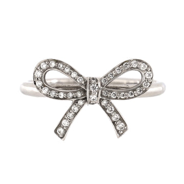 Tiffany & Co. Bow Ring Platinum with Diamonds