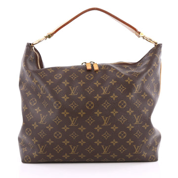 Louis Vuitton Sully Handbag Monogram Canvas MM Brown 2054201