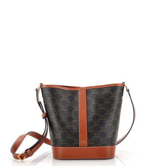 Celine Triomphe Bucket Bag Leather Small