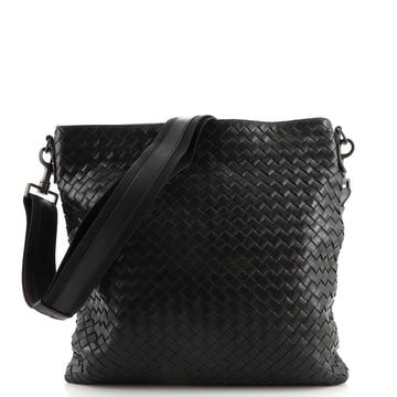 Bottega Veneta Flat Messenger Bag Intrecciato Nappa Large