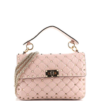 Valentino Garavani Rockstud Spike Flap Bag Quilted Leather Medium