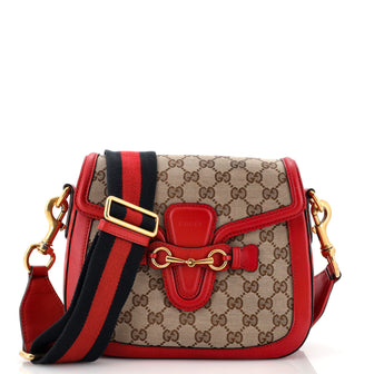 Gucci Lady Web Shoulder Bag GG Canvas Medium