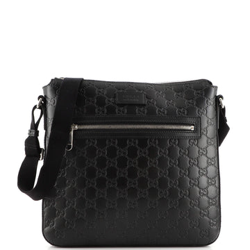 Gucci Signature Zip Messenger Bag Guccissima Leather Medium