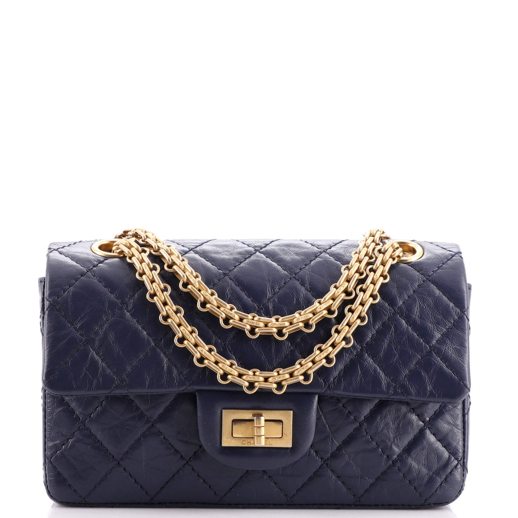Chanel Reissue 2.55 Flap Bag Quilted Aged Calfskin Mini Blue 2054711