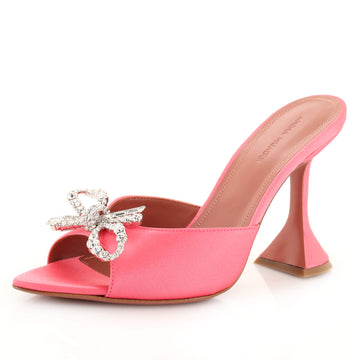 Amina Muaddi Women's Rosie Heeled Mules Satin 95