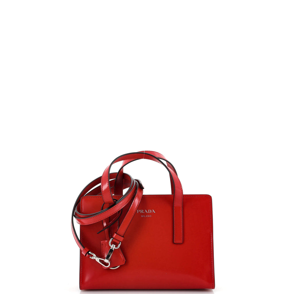 Prada Re-Edition 1995 Tote Spazzolato Leather Mini Red 2055261