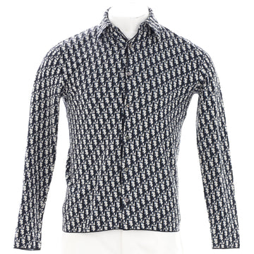 Christian Dior Men's Button Up Overshirt Jacket Oblique Cotton