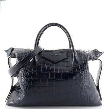 Givenchy Antigona Soft Bag Crocodile Embossed Leather Medium