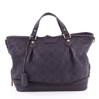 Louis Vuitton Stellar Handbag Mahina Leather PM Purple