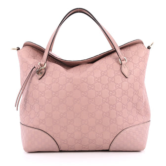 Gucci Bree Convertible Top Handle Bag Guccissima Leather Pink 2056302