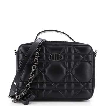 Christian Dior Caro Box Bag with Chain Macrocannage Quilt Calfskin