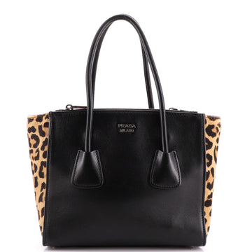 Prada Twin Pocket Tote Glace Calf with Cavallino Calf Hair Small