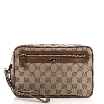 Gucci Wristlet Clutch GG Canvas