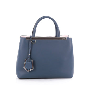 Fendi 2Jours Handbag Leather Petite Blue 2057101