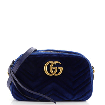 Gucci GG Marmont Shoulder Bag Matelasse Velvet Small
