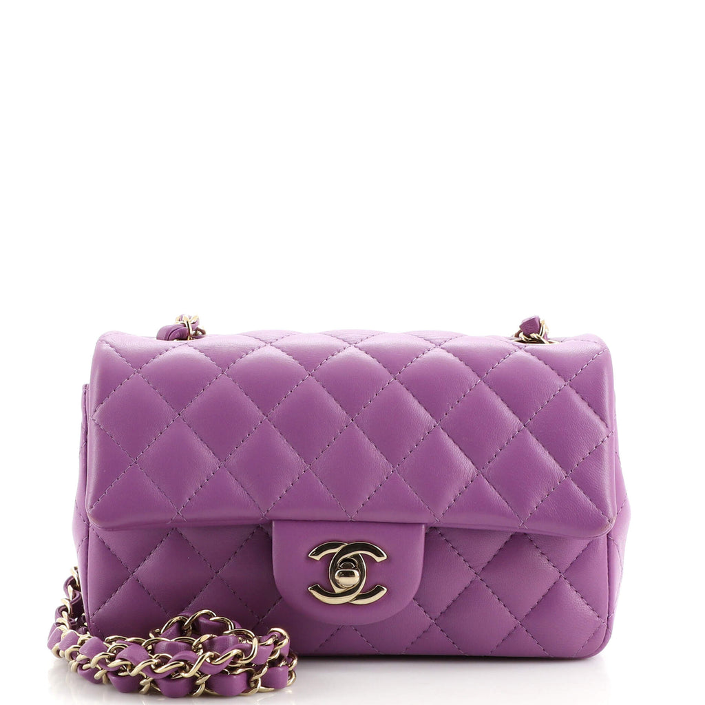Chanel 2020 Classic Rectangular Mini Flap Bag - Purple Shoulder Bags,  Handbags - CHA745731