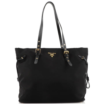 Prada Belted Tote Tessuto and Leather Medium