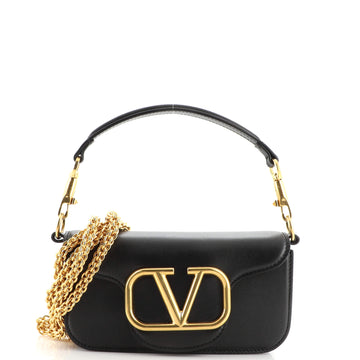 Valentino Garavani VLogo Loco Flap Shoulder Bag Leather Small