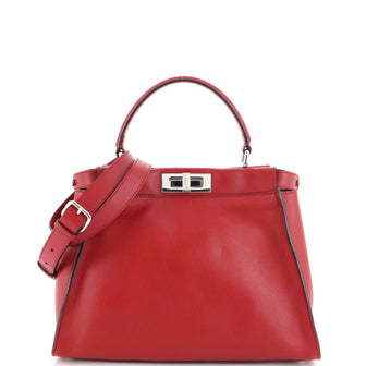 Fendi Monster Peekaboo Bag Calfskin and Python Regular