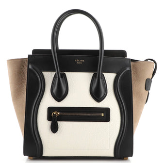 Celine Tricolor Luggage Bag Leather Micro