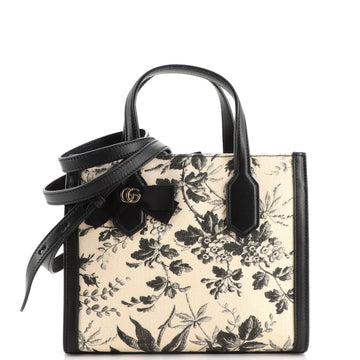 Gucci GG Ribbon Tote Printed Linen Small