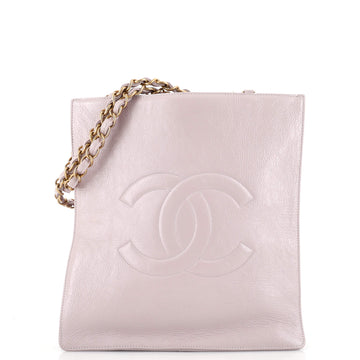 Chanel Timeless CC Chain Shopping Tote Shiny Aged Calfskin North South
