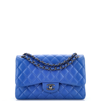 Chanel Classic Double Flap Bag Quilted Caviar Jumbo