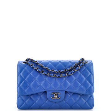 Chanel Classic Double Flap Bag Quilted Caviar Jumbo