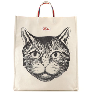Gucci Open Shopping Tote Printed Canvas Large