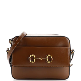 Gucci Horsebit 1955 Flap Pocket Camera Bag Leather Small