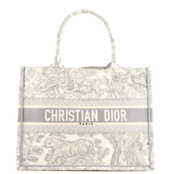 Christian Dior Book Tote Embroidered Canvas Medium