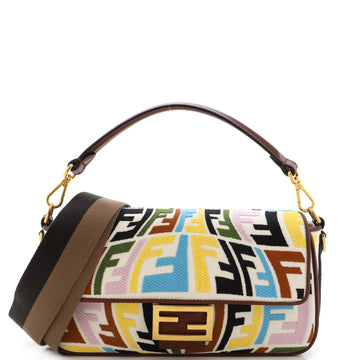 Fendi Baguette NM Bag Fish-Eye FF Embroidered Canvas Medium