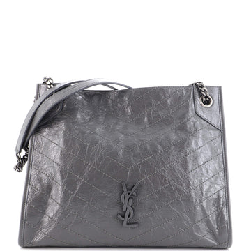 Saint Laurent Niki Shopping Tote Matelasse Chevron Leather Medium