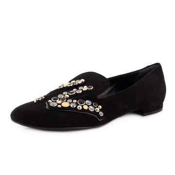 Louis Vuitton Women's LV Loafers Embellished Suede