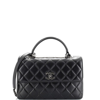 Chanel Grey Quilted Small Metallic Trendy CC Top Handle Flap Bag Ruthenium  Hardware, 2015 Available For Immediate Sale At Sotheby's